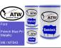 Preview: Ford, French Blue Pri Metallic, M9 / M7043: 500ml Lackdose + 500ml Klarlack + 250ml Härter - Set, von ATW Autoteile West.
